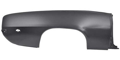 153376 1969 Firebird, Quarter Panel Outer Skin, w/ Door Jamb Section, Passenger Side, EDP Coated