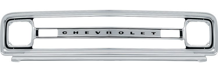 153407 Outer Grill Shell for 1969-1970 Chevy Truck w/ CHEVROLET Logo