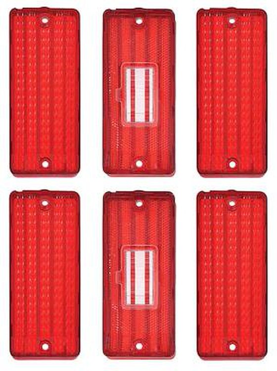 153476 1970 Impala, Caprice, Tail Lamp Lens, 6 Piece Set