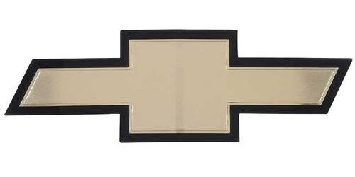 153489 Bow Tie Grille Emblem 1983-91 Chevy Trucks/Van<li>Gold Anodized Brushed Finish, Black Border<li>