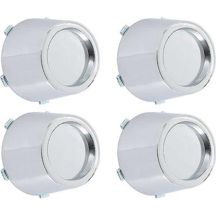 153570 SS Chrome Wheel Cap Set 1969-70 Camaro, Impala, Nova, Chevelle; Hardware; Without SS Emblems