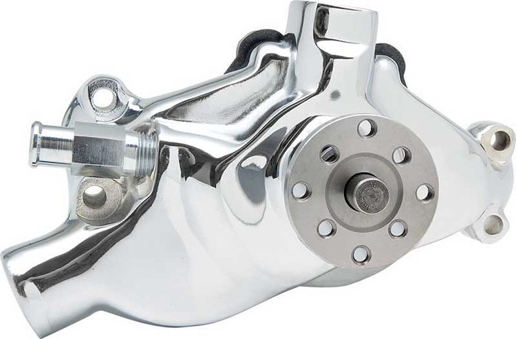 153654C Water Pump 1955-72 Chevrolet; Short; Small Block; High Volume; Cast Aluminum; Chrome