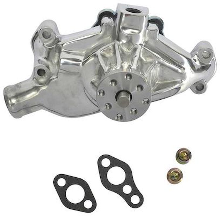 153654P Water Pump 1955-72 Chevrolet; Short; Small Block; High Volume; Cast Aluminum; Polished