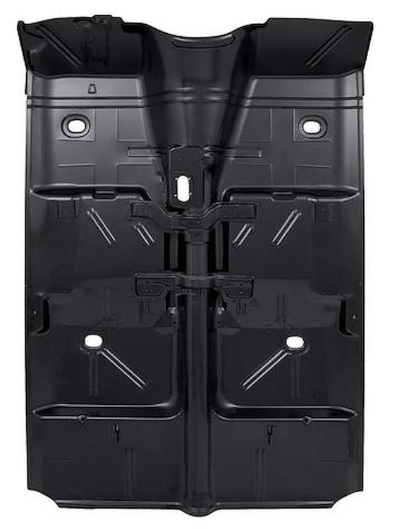 153726 Complete Floor Pan, w/ Toe Board & Braces 1962-67 Chevy II, Nova, Auto Trans, Column Shift