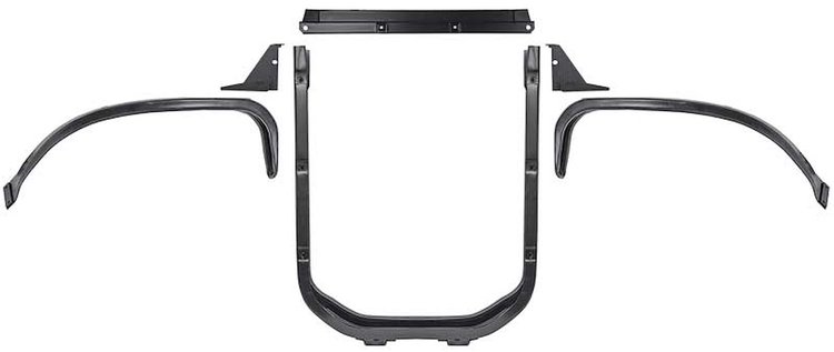 153941 Radiator Support with Brackets-1947-54 Chevrolet Truck; 6 Piece Set; EDP Coated