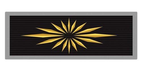 154661BK 1965-66 Impala, Bel Air, Caprice; Seat Belt Emblem Set; Embossed; Starburst; Gold Starburst; Pair