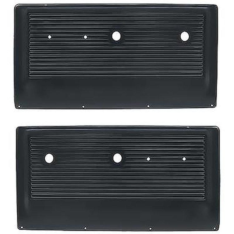 15472001 Interior Door Panels; 1967-71 Chevy, GMC Pickup, Blazer, Jimmy, Suburban; ABS; Black; RH & LH; Pair