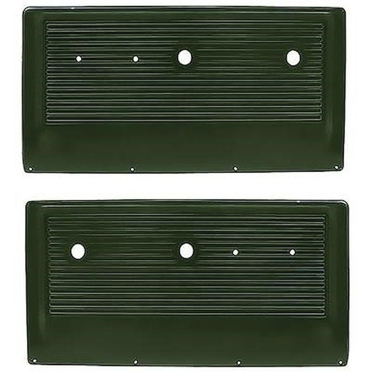 15472013 Interior Door Panels; 1967-71 Chevy, GMC Pickup, Blazer, Jimmy, Suburban; ABS; Dark Green; RH & LH; Pair