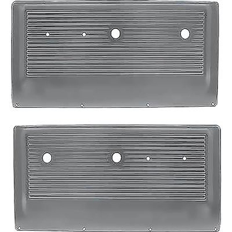 15472025 Interior Door Panels; 1967-71 Chevy, GMC Pickup, Blazer, Jimmy, Suburban; ABS; Gray; RH & LH; Pair