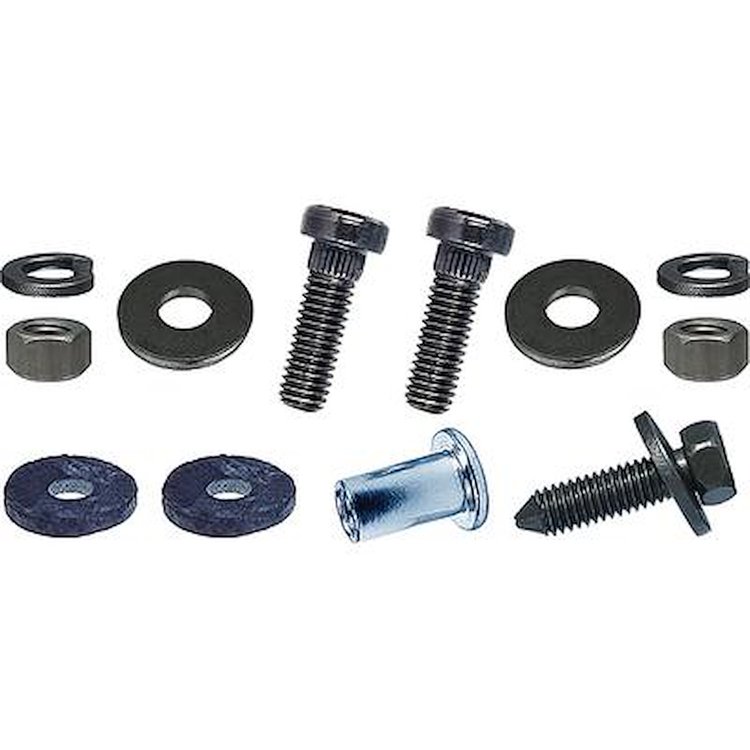 154982 1967 Camaro, Traction Bar Installation Hardware Kit, Radius Rod, Rear Axle Housing, to Floor, 12-Piece Set