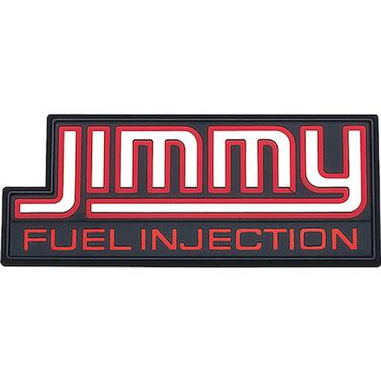 15616915 1989-91 GMC Jimmy, Tailgate Emblem, Jimmy Fuel Injection Nameplate