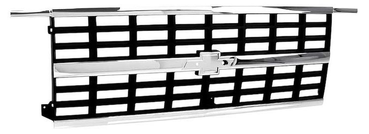 15628796 Front Grille; 1989-91 Chevrolet Truck R/V; Chrome; with Emblem Pad; Dual Headlamps; OER Premier