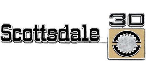 157525 1975-80, Chevrolet Truck, "Scottsdale 30", Front, Fender Emblem, Pair