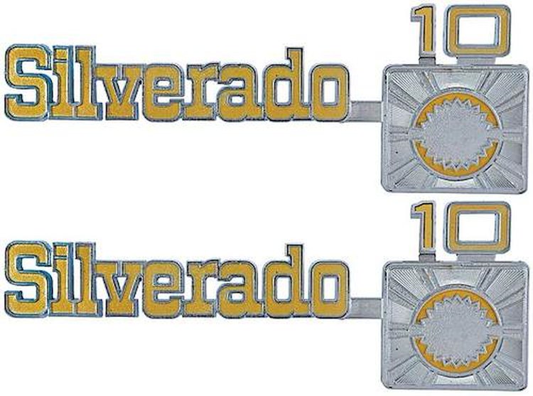 157529 Front Fender Emblem for 1975-1980 Chevrolet Truck [Silverado 10]