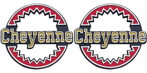 157543 1973-79 Chevrolet K5 BLAZER, "Cheyenne" Rear Quarter Panel Emblems, Pair