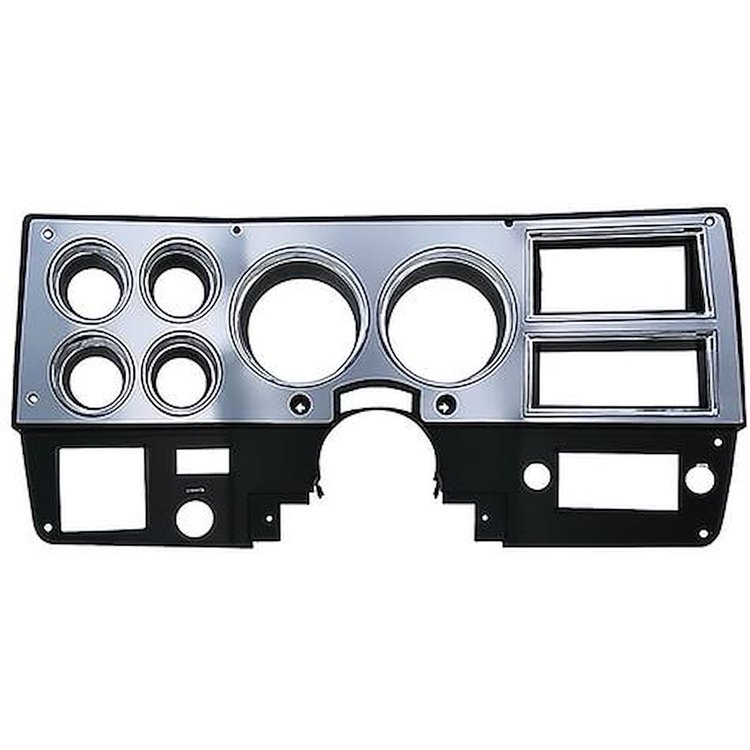 15830 1975-77 Chevy GMC Pickup, Blazer, Jimmy, Suburban, Dash Gauge Bezel, w/ AC, Brushed Aluminum