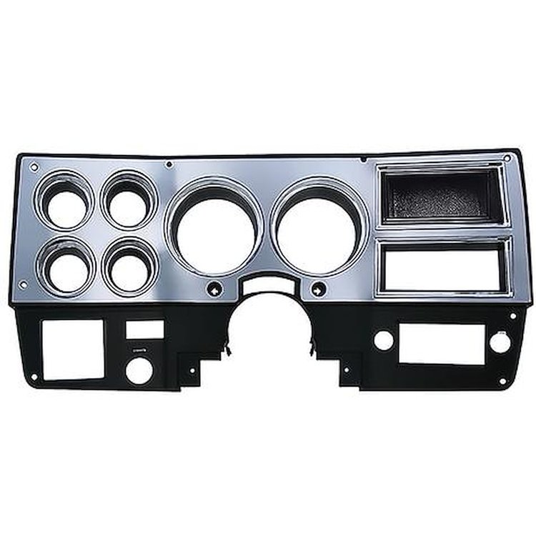 15831 1975-77 Chevy GMC Pickup, Blazer, Jimmy, Suburban, Dash Gauge Bezel, w/out AC, Brushed Aluminum