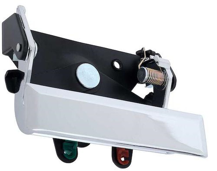 15991785A 1988-99 Chevrolet, GMC Pickup Truck; Rear Tailgate Handle; Chrome; C/K GMT400 Series