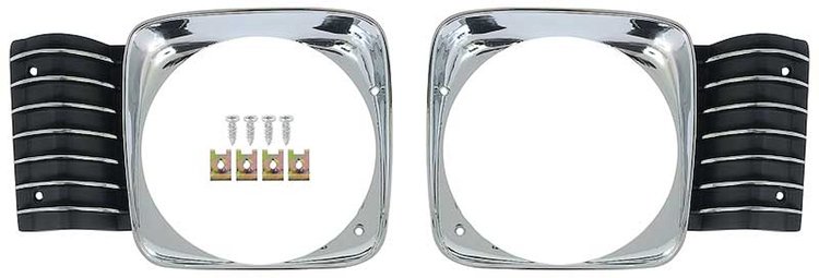 16119 Standard Headlamp Bezels for 1968 Chevy II, Nova