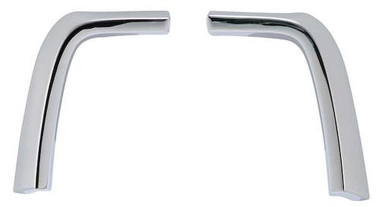 16160AR Front Fender Extension Moldings 1971-72 Ford Mustang; Chrome