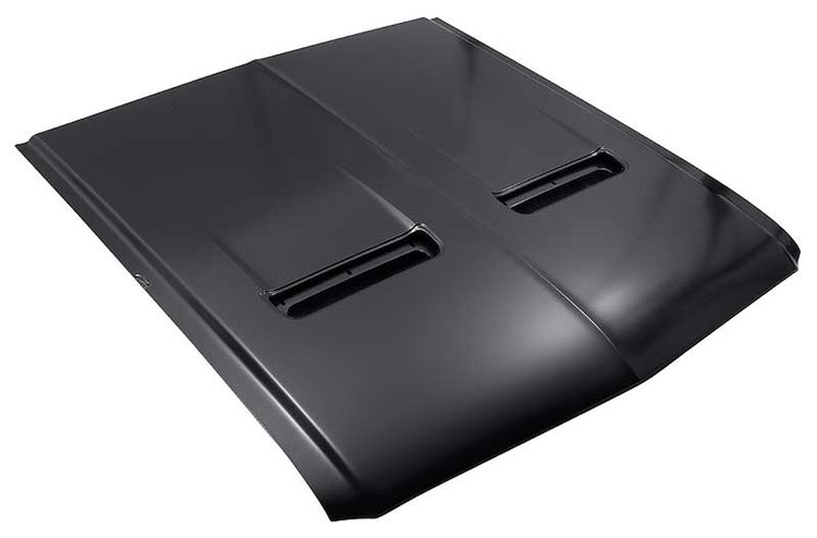 16612CR Hood Assembly-1967-68 Mustang; w/Turn Signal Cut-Out; Steel; Bolt On; EDP Coated