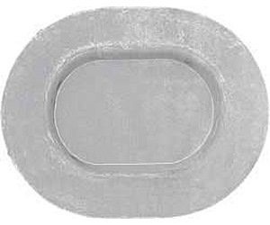 Metal Trunk/Floor Plug Fits 3-1/4" x 2-1/4" Oval Hole