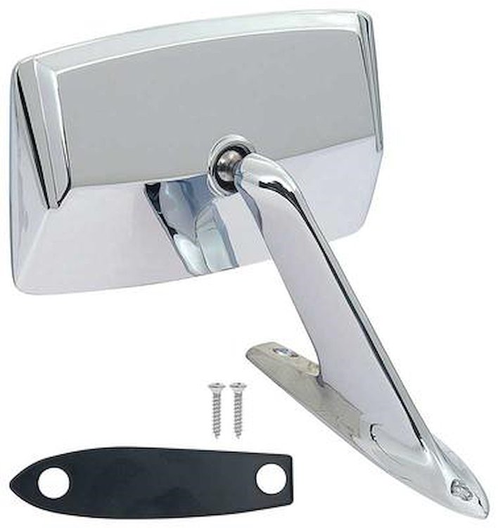 17682P Outer Door Mirror 1969-70 Mustang; Manual; Drivers Side