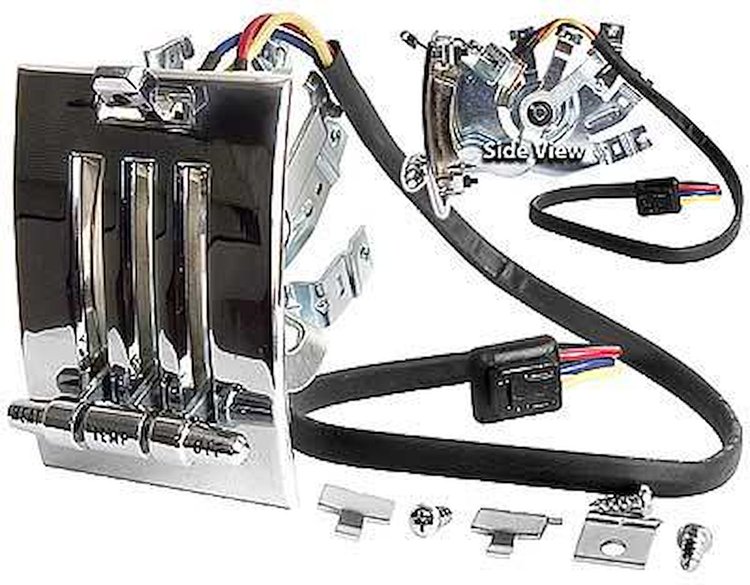 18A651C Heater Control Assembly-1964-66 Mustang, Falcon; 3-Speed; with Dash Plate