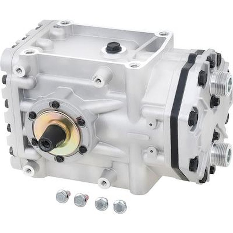 19703D 1958-70 Ford / Mercury; York 209-210 A/C Compressor w/o Clutch; Rotolock Fittings; R134a; New