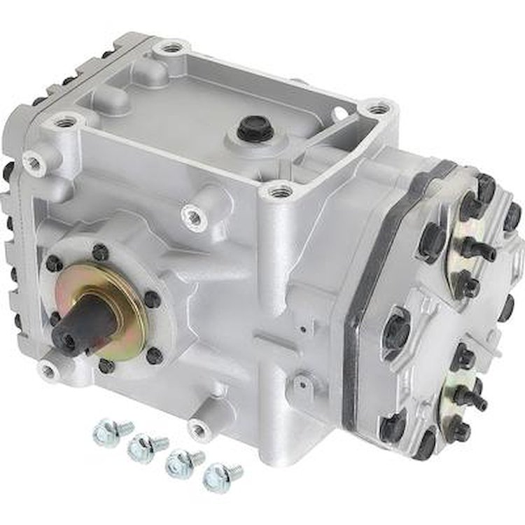 19703G 1970-88 Ford / Mercury; York 209-210 A/C Compressor w/o Clutch; Features 2-Bolt Flange Fittings; R134a; New