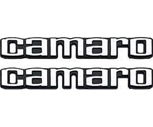 20092045 Door Panel Emblems 1978-81 Camaro; "Camaro" Deluxe; Pair
