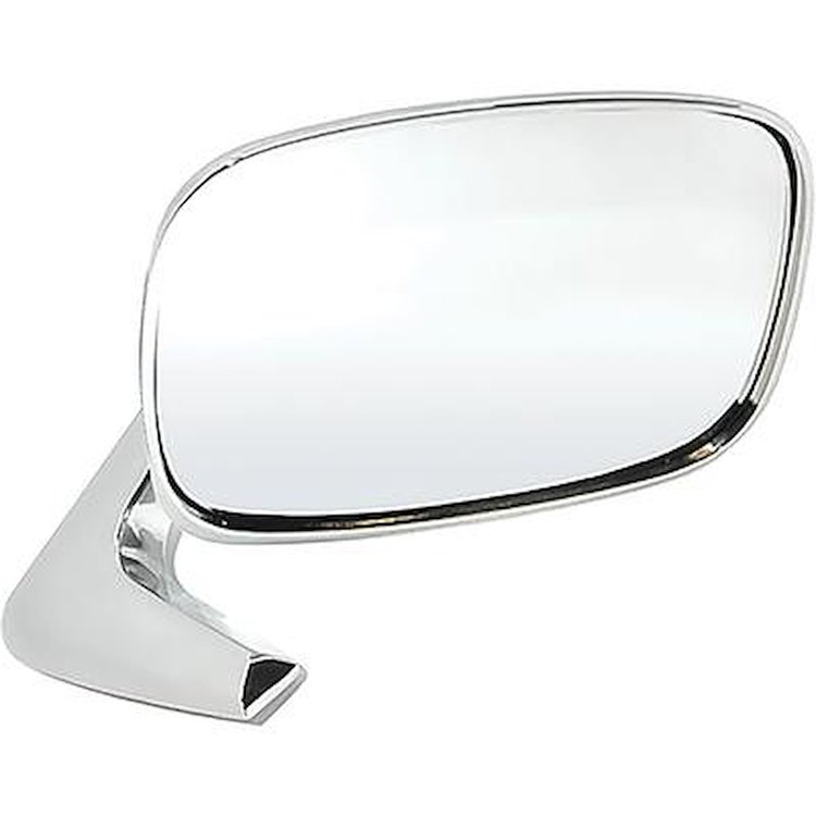 20096546 1978-81 GM, Chrome Outer Door Mirror, LH, w/ Mounting Studs & Gasket, Various Models
