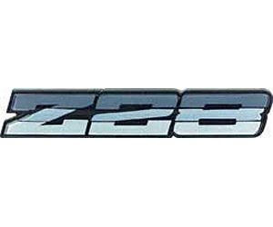 20544119 Rocker Panel Emblem 1985 Camaro Z28; Tri Color Dark Blue