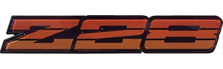 20554150 Rocker Panel Emblem 1985-86 Camaro Z28; Red