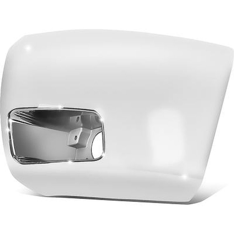 20985757 Front Bumper End Cap; 2011-13 Chevrolet Silverado 1500; Chrome; With Light Hole; LH