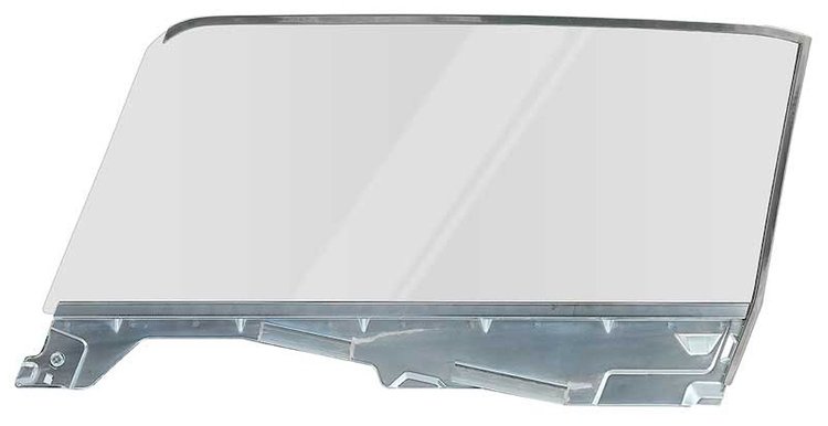 21410CRCK Door Glass Assembly 1964-66 Mustang; Convertible; Clear Glass; Passenger Side