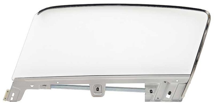 21410FLCK Door Glass Assembly 1967-68 Mustang; Convertible; Clear Glass; Drivers Side