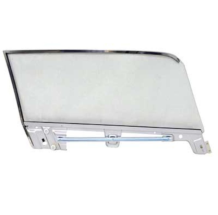 21410FRTK Door Glass Assembly; 1967-68 Mustang; Convertible; Tinted Glass; Passenger Side