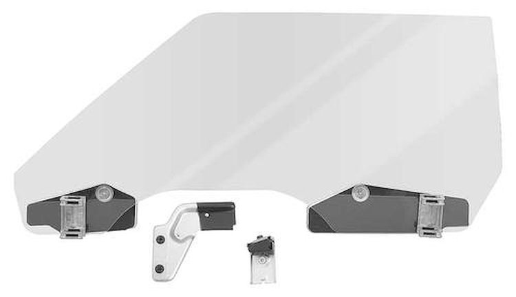 21410GRCK 1969-70 Mustang Fastback; Door Glass Kit; Clear Glass; Passenger Side