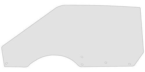 21410JLC Door Glass; 1969-70 Mustang; Fastback; Clear; Bolt-In Style; Drivers Side