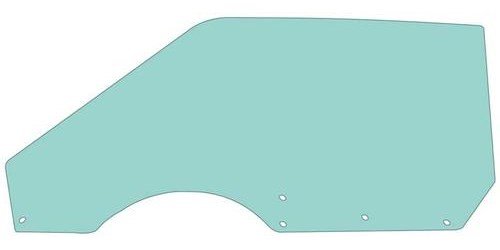 21410KLT Door Glass; 1969-70 Mustang, Cougar; Tinted; Coupe, Convertible; Bolt-In Style; Drivers Side