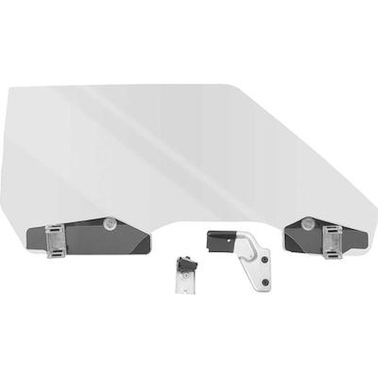 21410KRCK 1969-70 Mustang Coupe, Convertible; Door Glass Assembly; Clear Glass; Passenger Side