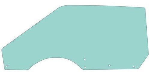 21410LLT Door Glass; 1970 Ford Mustang/Mercury Cougar; Hardtop/Convertible; Glue-In Style; LH; Tinted