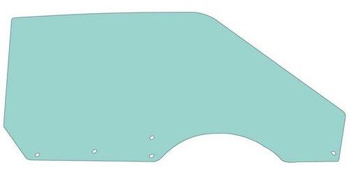 21410LRT Door Glass; 1970 Ford Mustang/Mercury Cougar; Hardtop/Convertible; Glue-In Style; RH; Tinted