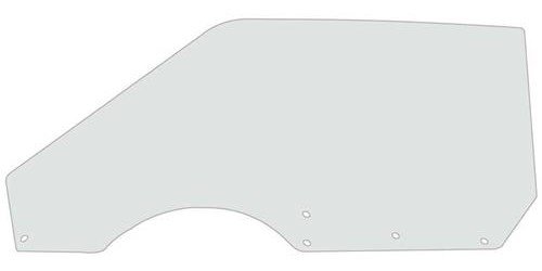 21410PLC Door Glass; 1971-73 Mustang, Cougar; Clear; Coupe, Convertible; Power, Manual; Drivers Side