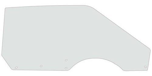 21410PRC Door Glass; 1971-73 Mustang, Cougar; Clear; Coupe, Convertible; Power, Manual; Passenger Side