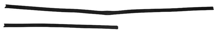 21550M Front Door Window Felt Weathership 1966-67 Ranchero Front Door Window Felt Weatherstrip Kit; 4-piece set