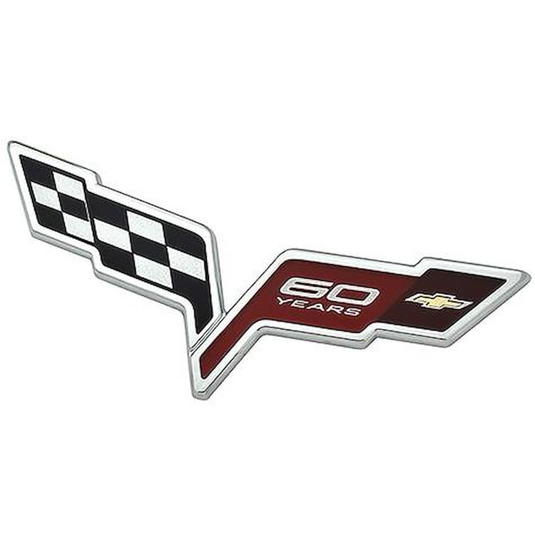 22901571 2013 Corvette, Emblem, Front Bumper Cover, 60 Year Anniversary, Each