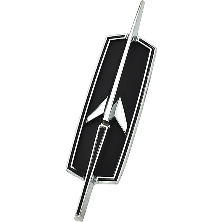 231332 1972 Oldsmobile Cutlass, Die-Cast Stoneshield Front Panel Emblem, Rocket Insignia