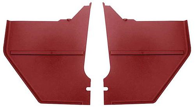 2340429 1964-66 Ford Mustang, Coupe/Fastback, Kick Panels, 1966 Dark Red